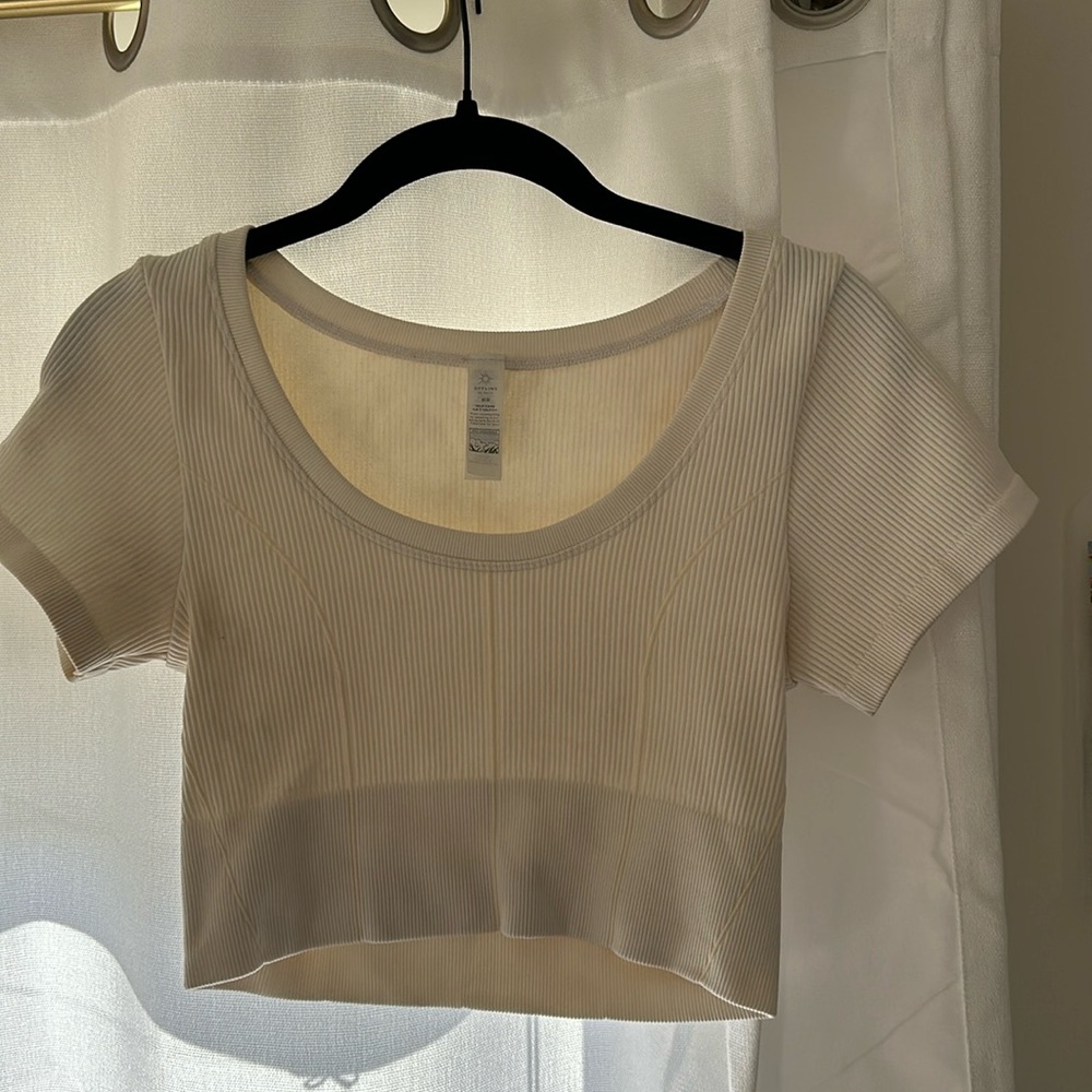 Cream crop top